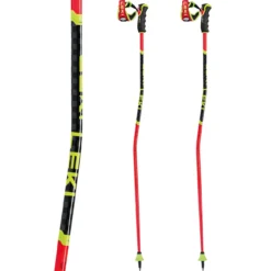Leki WCR GS Carbon 3D Bright Red/black/neonyellow